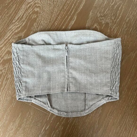 Grey Corset Top Striped Size - Picture 2 of 3